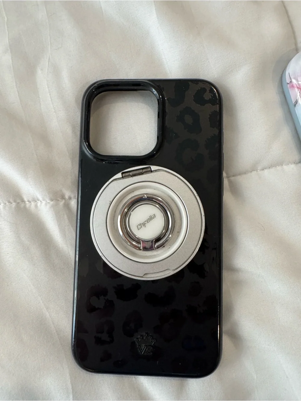 Apple iPhone 15 ProMax Case Set Black Leopard & Pink Marble with Gold Veining